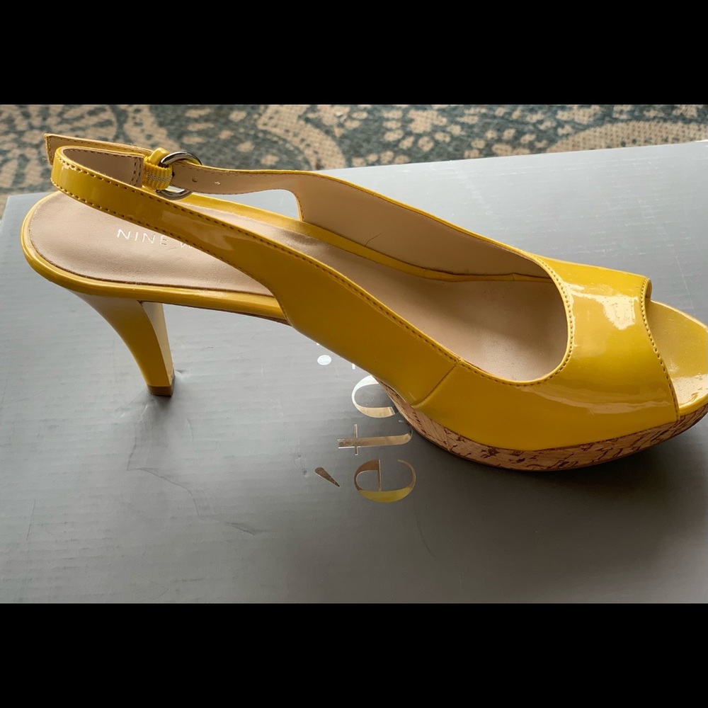 Nine West Yellow Wedges